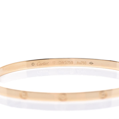 Cartier 18K Yellow Gold Small LOVE Bracelet 17 3 of 5