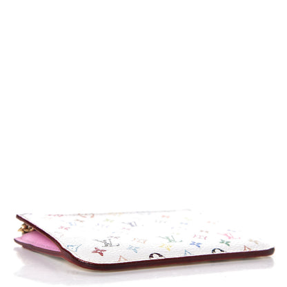 Louis Vuitton Monogram Multicolor Key Pouch White Litchi 4 of 7