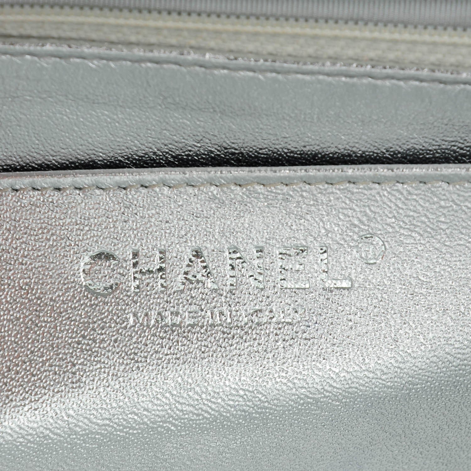 Chanel Metallic Lambskin Quilted Jumbo Single Flap Silver 6 of 7