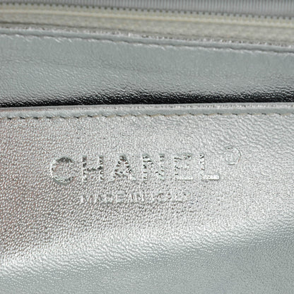 Chanel Metallic Lambskin Quilted Jumbo Single Flap Silver 6 of 7