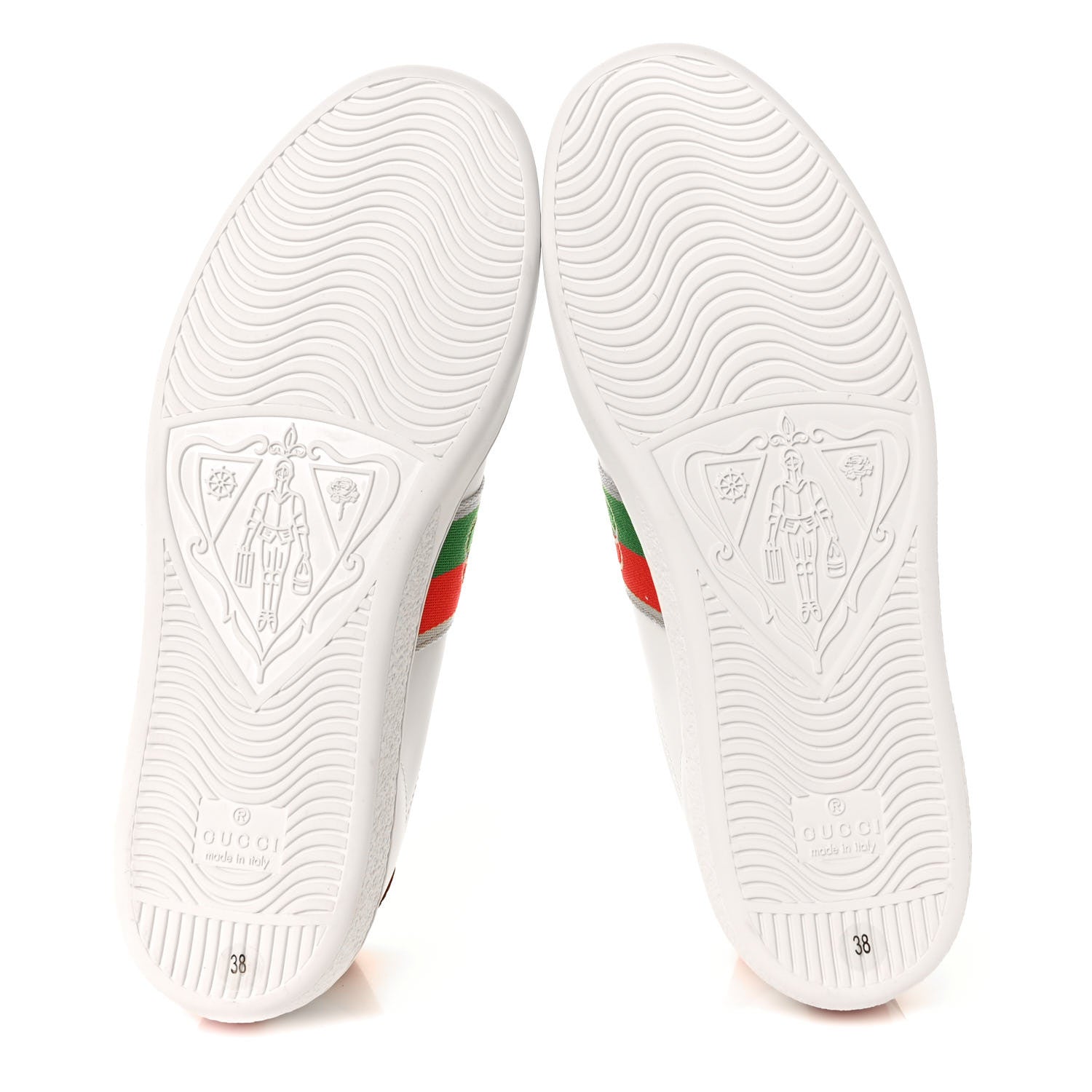 Gucci Calfskin Web Interlocking G Womens Ace Sneakers 38 White 6 of 9