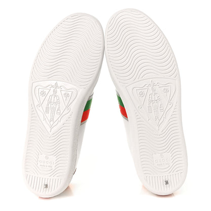Gucci Calfskin Web Interlocking G Womens Ace Sneakers 38 White 6 of 9