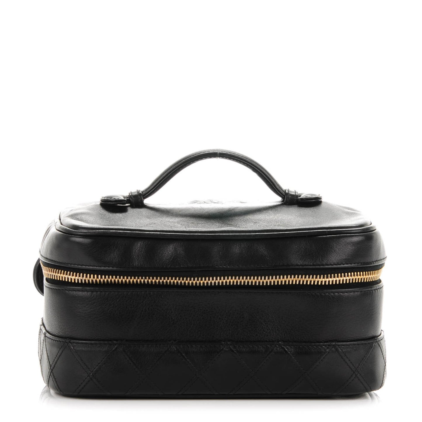 Lambskin Vanity Cosmetic Case Black