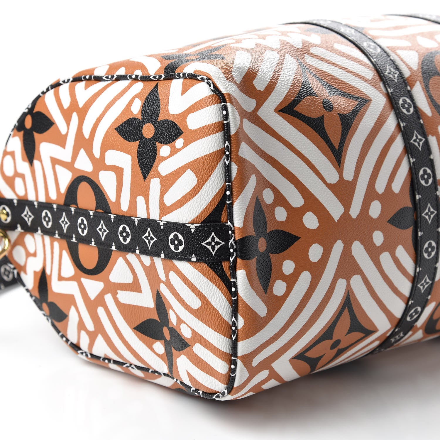 Louis Vuitton Monogram Giant Crafty Keepall Bandouliere 45 Creme Caramel Black 7 of 10