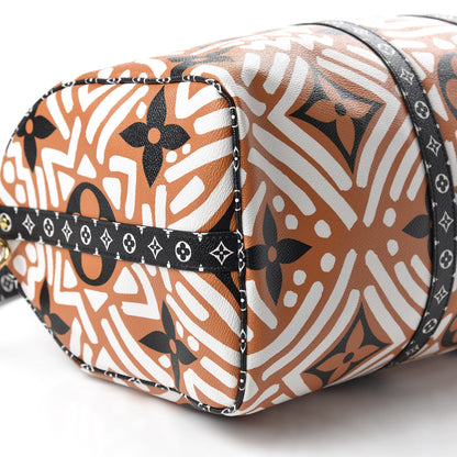 Louis Vuitton Monogram Giant Crafty Keepall Bandouliere 45 Creme Caramel Black 7 of 10