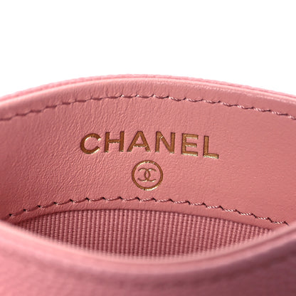 Chanel Caviar Quilted Card Holder Pink 6 of 9