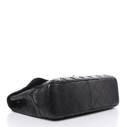 Chanel Caviar Quilted Jumbo Single Flap Black 4 of 18