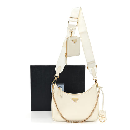 Prada Saffiano Re-Edition 2005 Shoulder Bag White 11 of 11