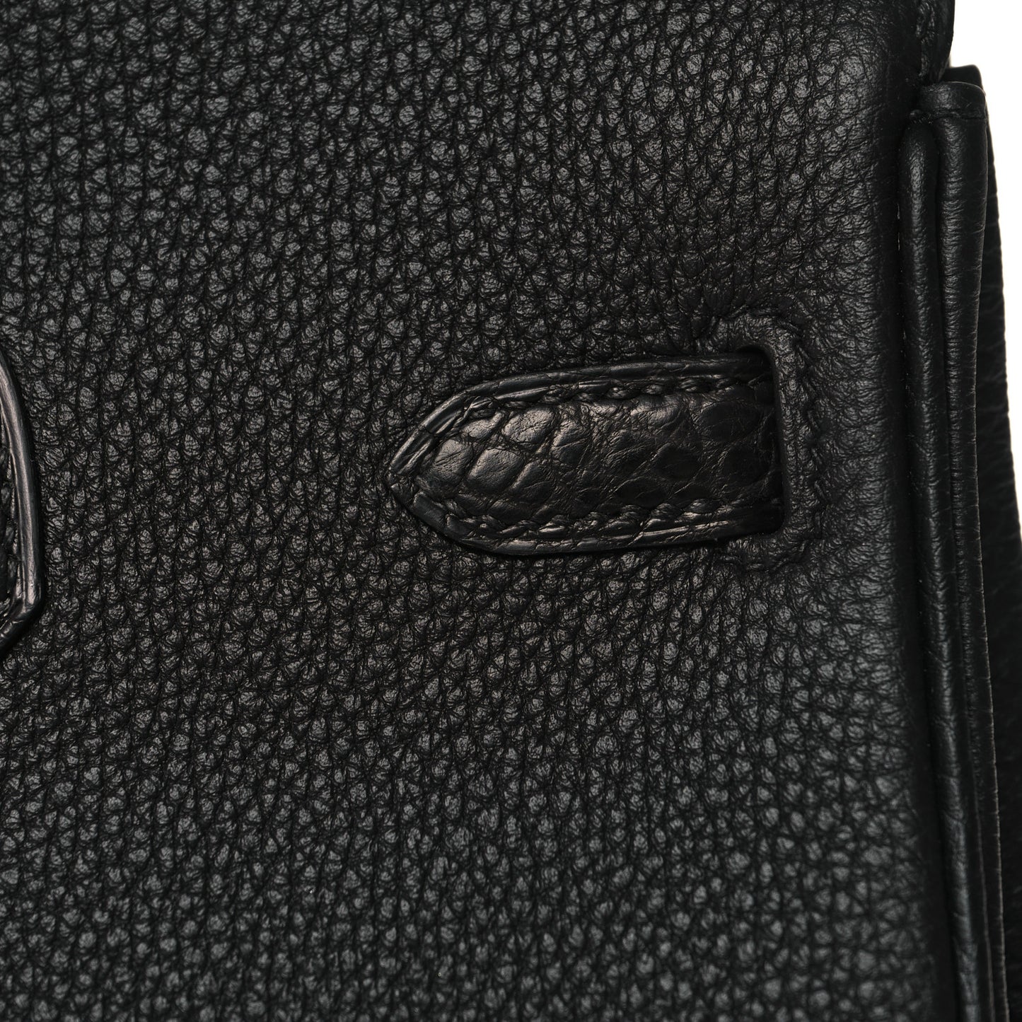 Togo Matte Alligator Birkin Touch 25 Black