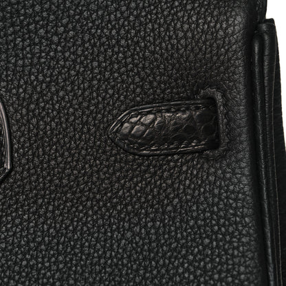 Hermes Togo Matte Alligator Birkin Touch 25 Black 14 of 16