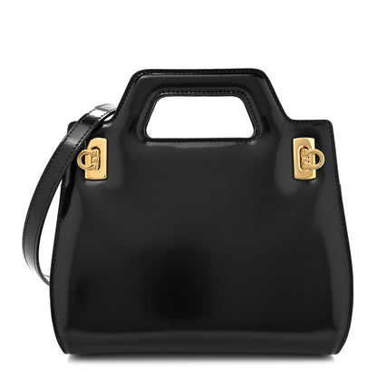 Salvatore Ferragamo Brushed Calfskin Mini Wanda Top Handle Bag Black 1 of 10