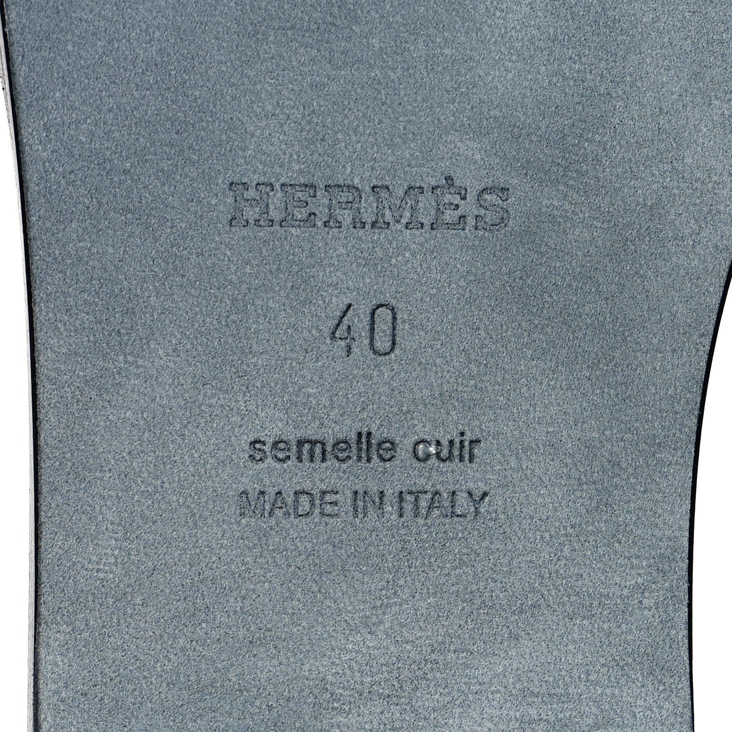 Hermes Box Calfskin Oran Sandals 40 Black 8 of 9