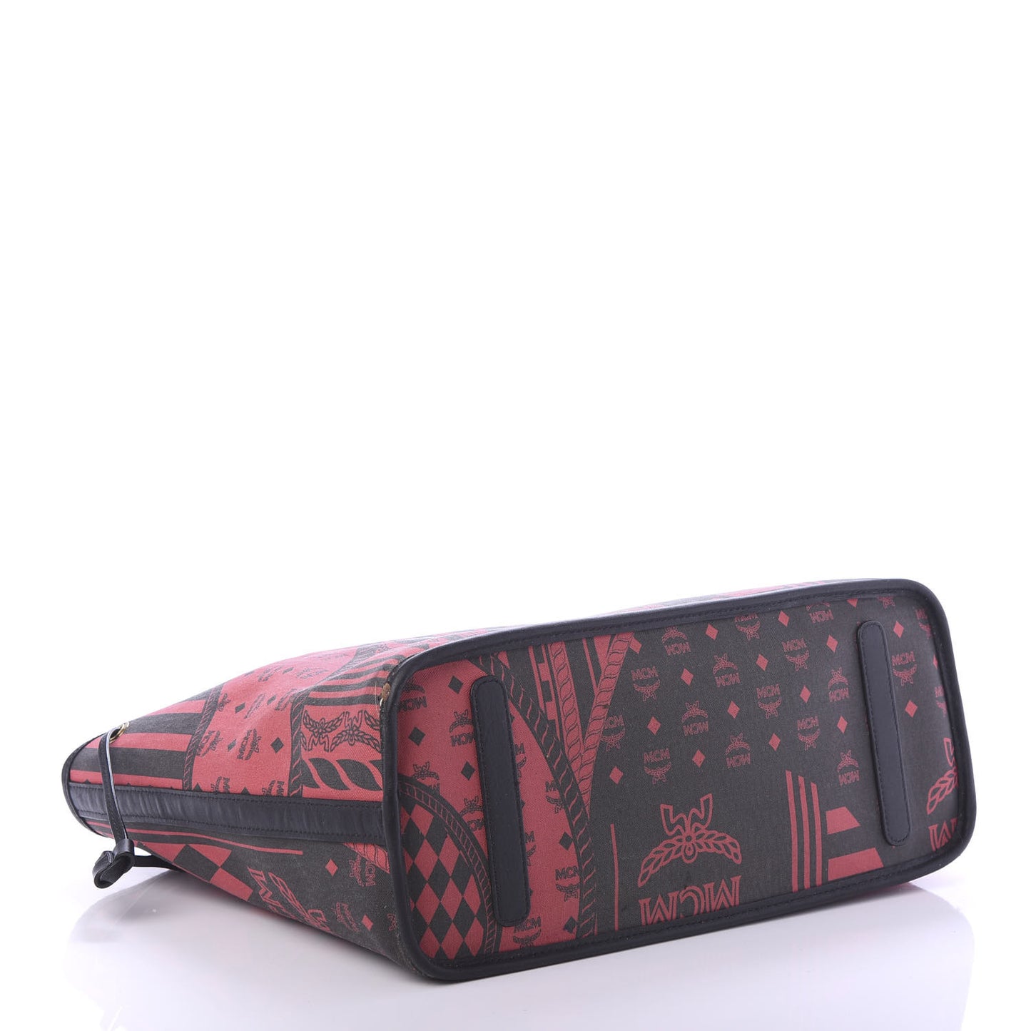 Visetos Medium Project Reversible Shopper Tote Ruby Red Black