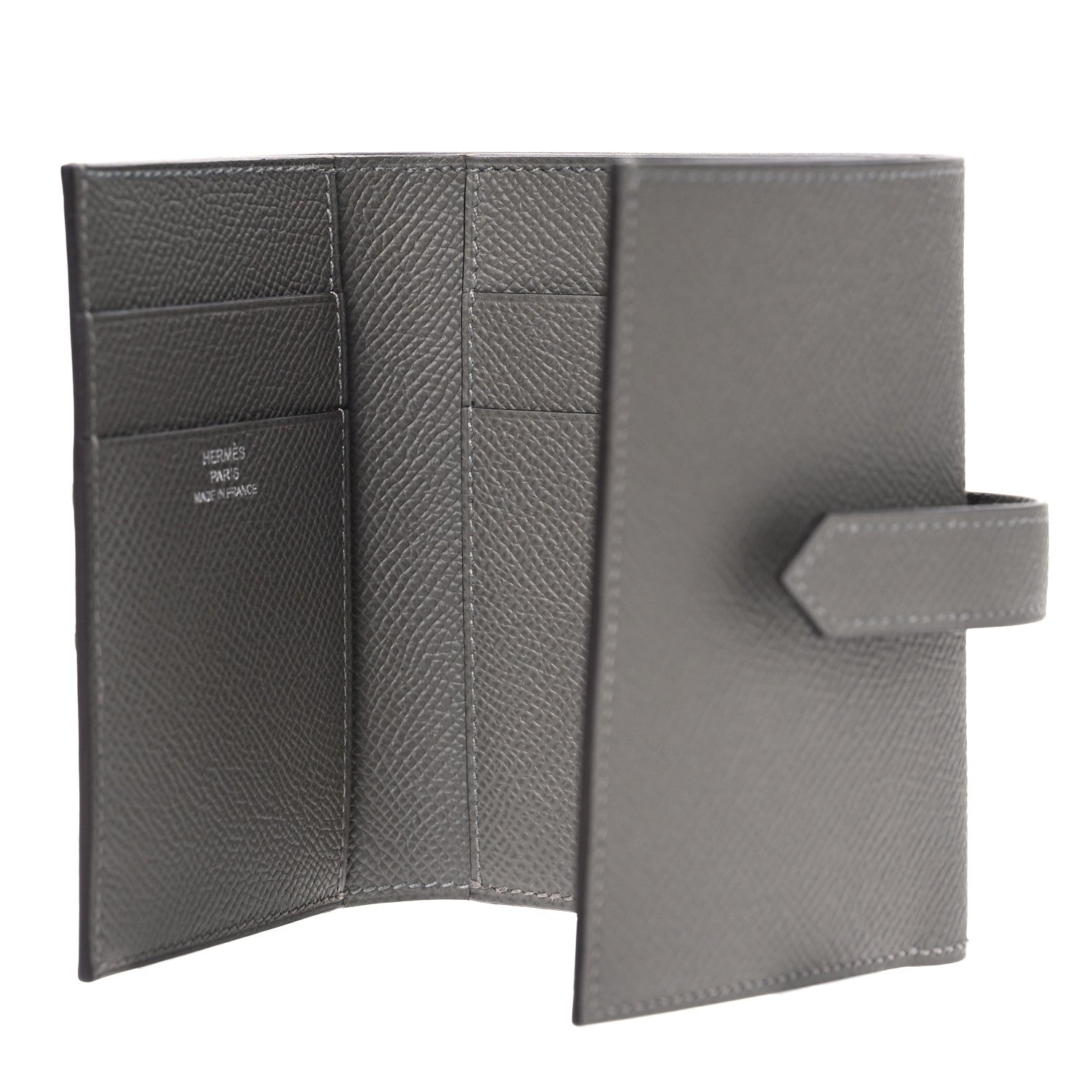 Hermes Epsom Tri-Fold Compact Bearn Wallet Gris Meyer 5 of 9