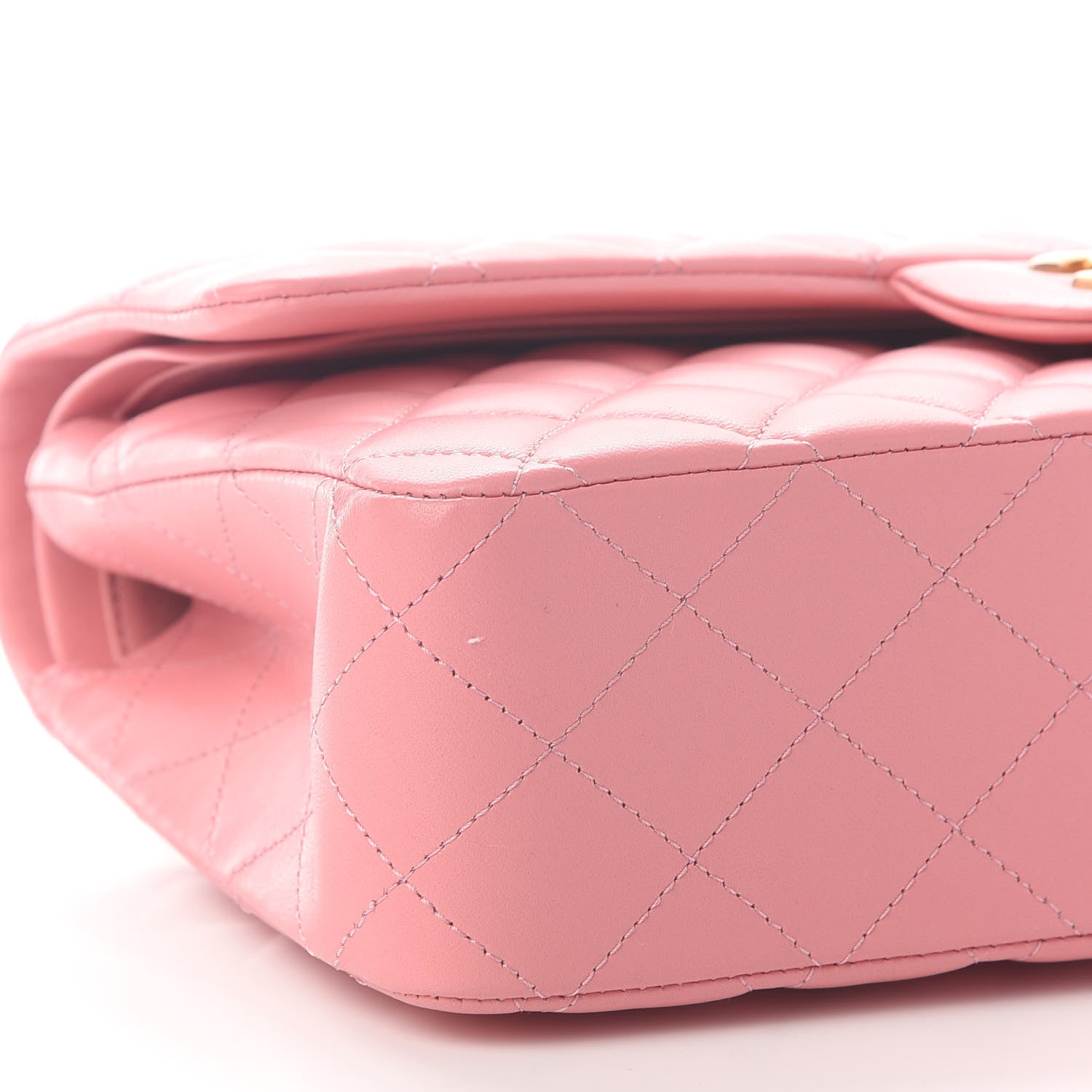Chanel Lambskin Quilted Medium Double Flap Pink 6 of 9