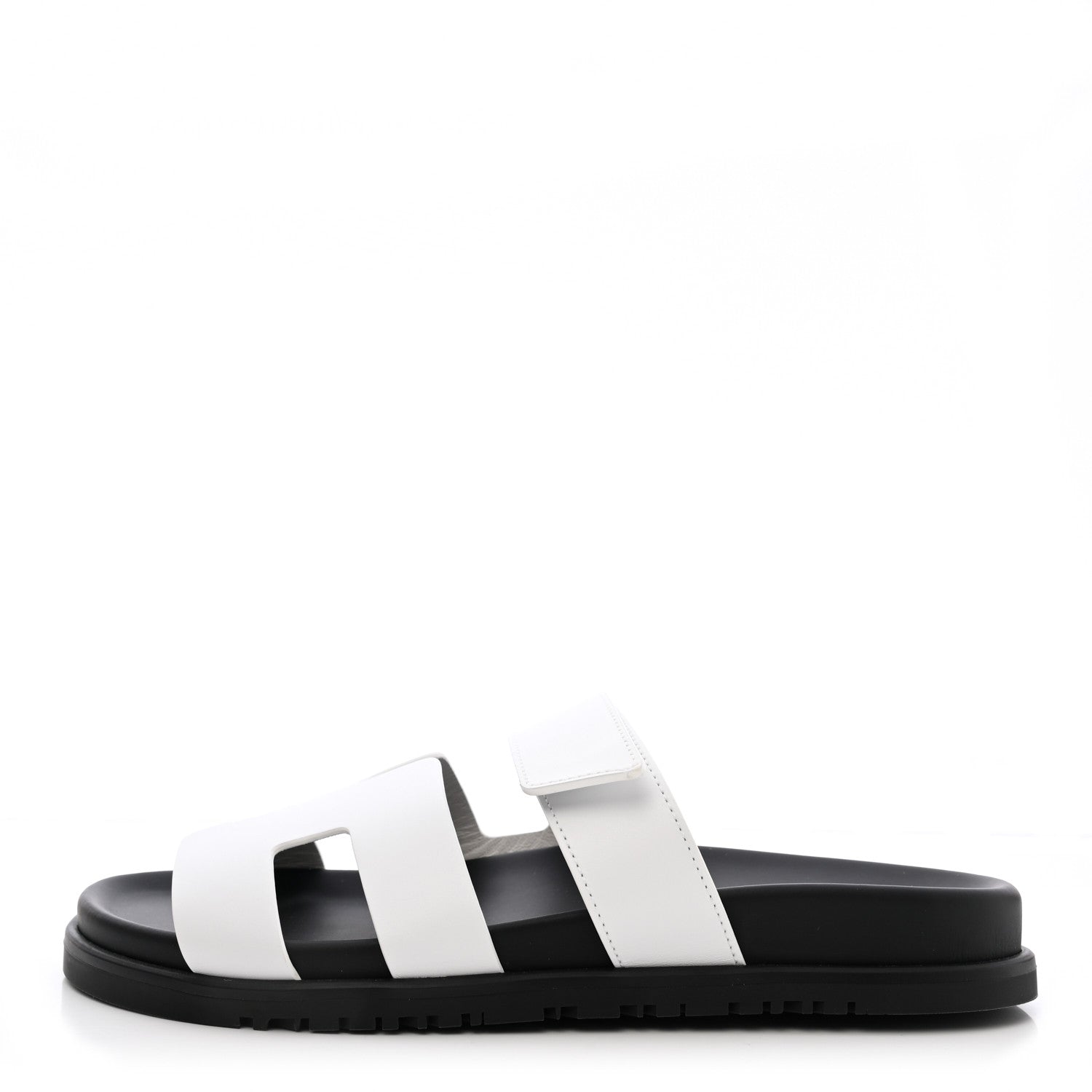Hermes Calfskin Womens Chypre Sandals 39 White 1 of 10