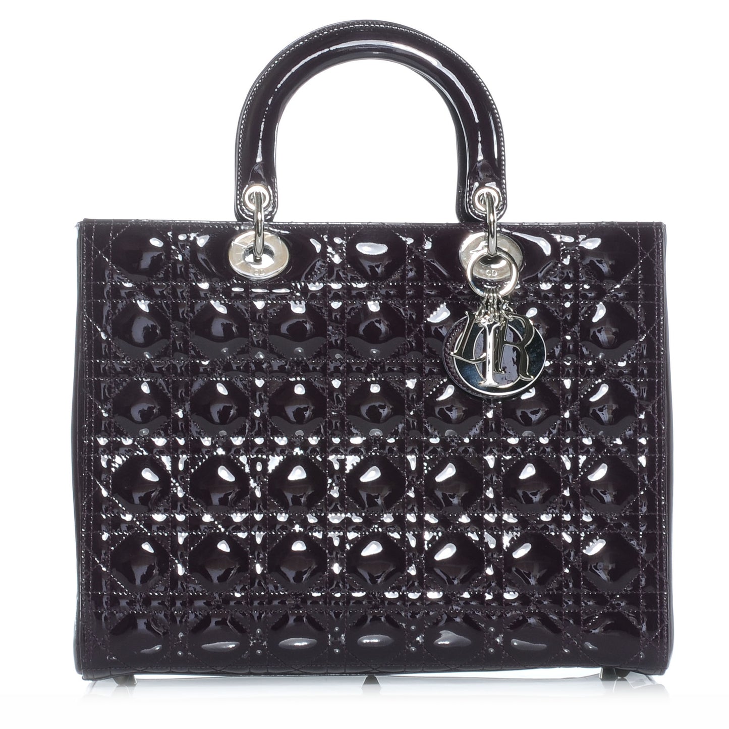 Patent Cannage Large Lady Dior Purple
