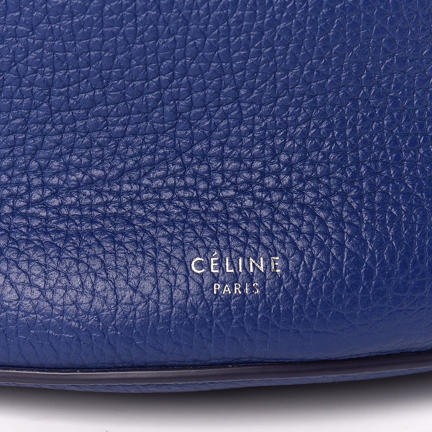 Supple Grained Calfskin Big Bag Bucket Cobalt