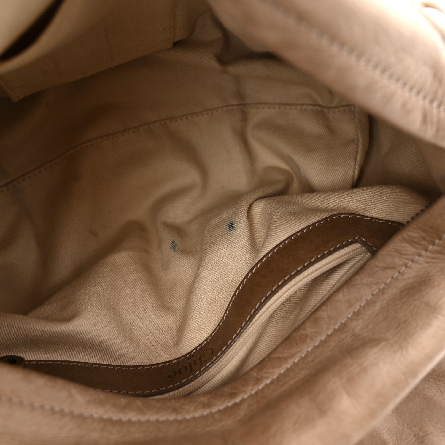 Chloe Snakeskin Calfskin Silverado Shoulder Bag Beige 14 of 14