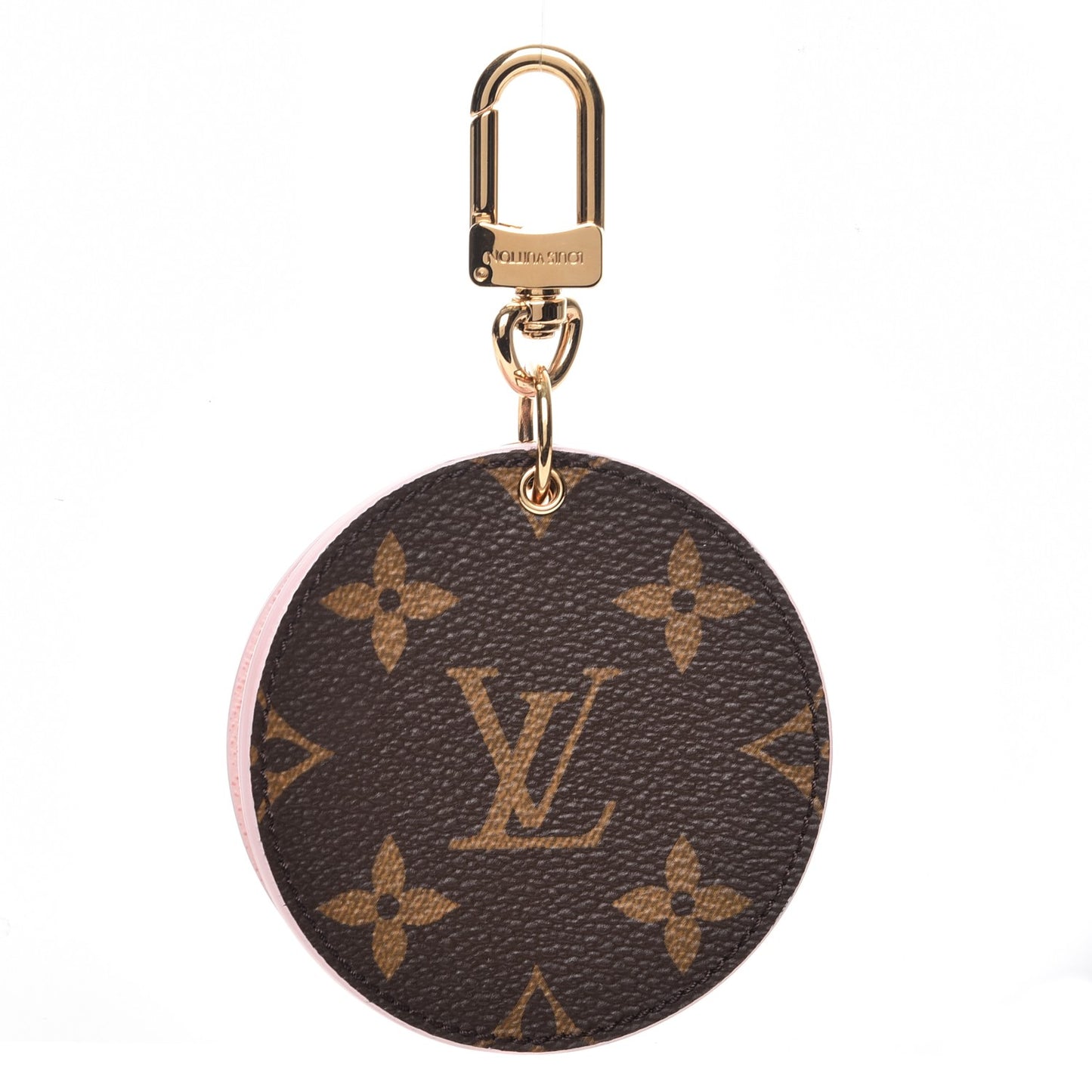 Monogram LV Mirror Bag Charm Key Holder Rose Ballerine