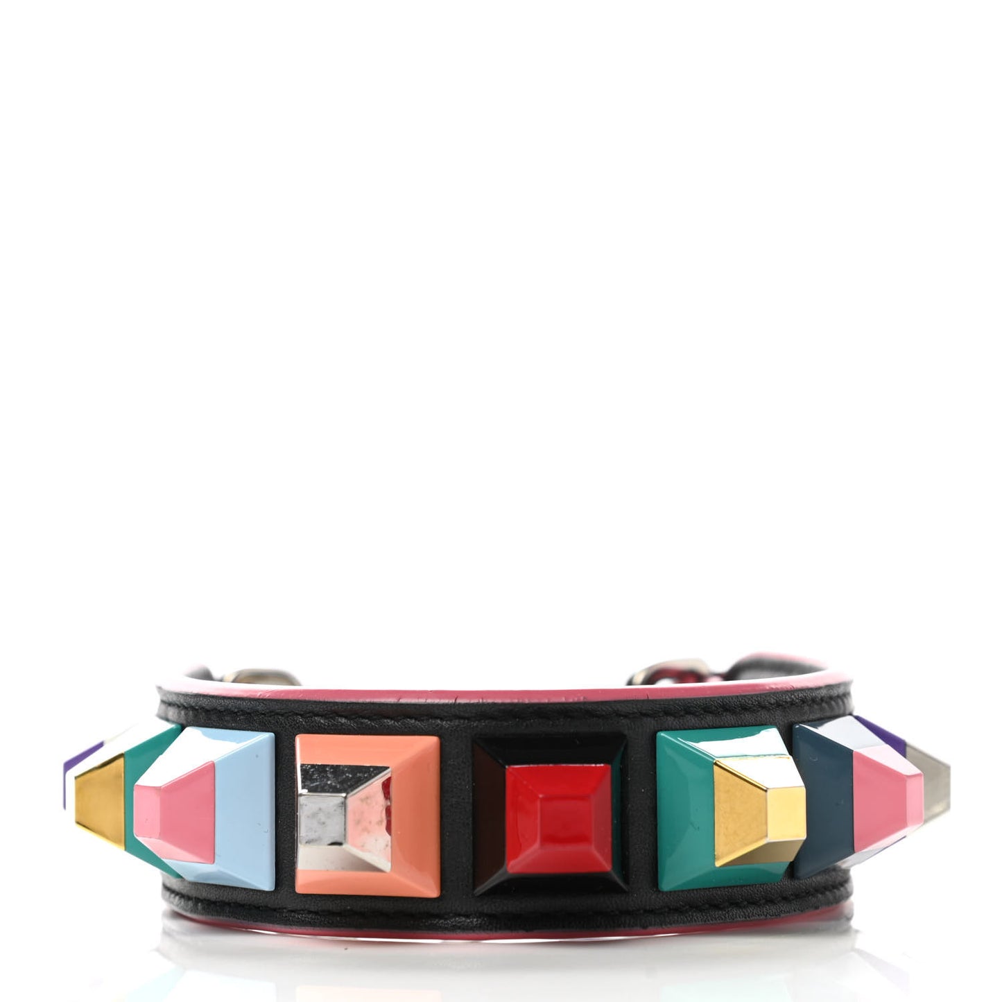 Vitello Dolce Plexiglass Studded Mini Strap You Black Multicolor