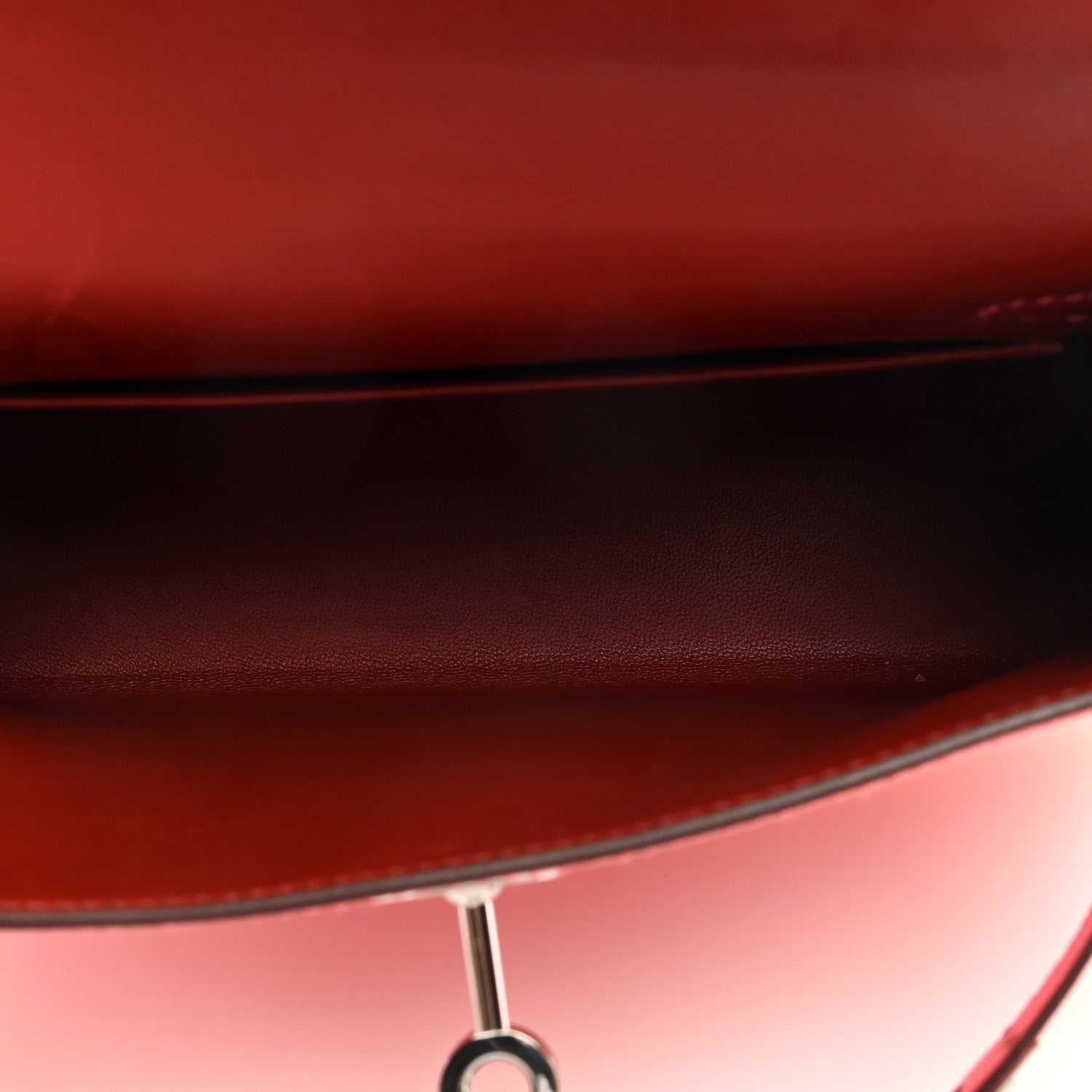 Hermes Chevre Mysore Verso Mini Kelly Sellier 20 Rose D'Ete Rouge H 5 of 9