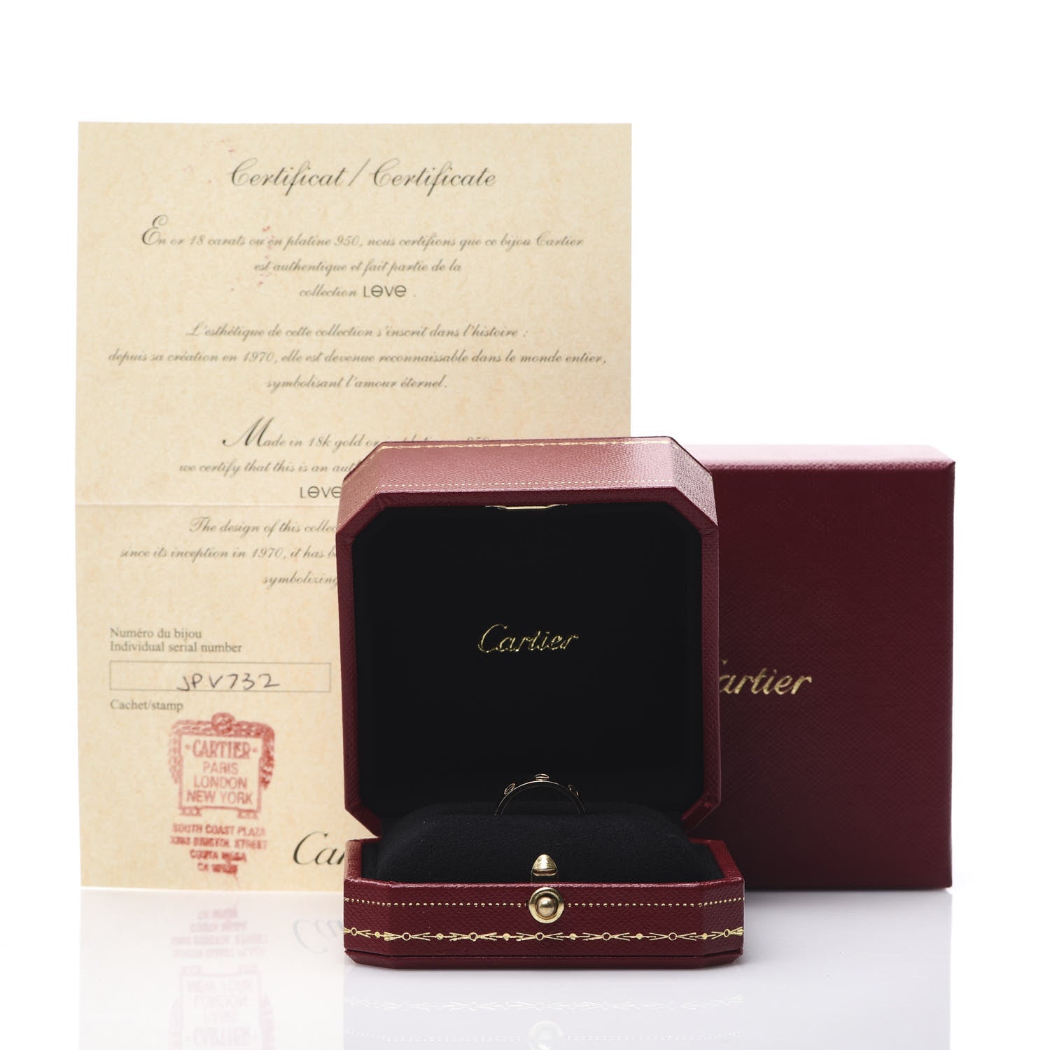 Cartier 18K Yellow Gold 3.5mm LOVE Wedding Band Ring 48 4.5 4 of 4