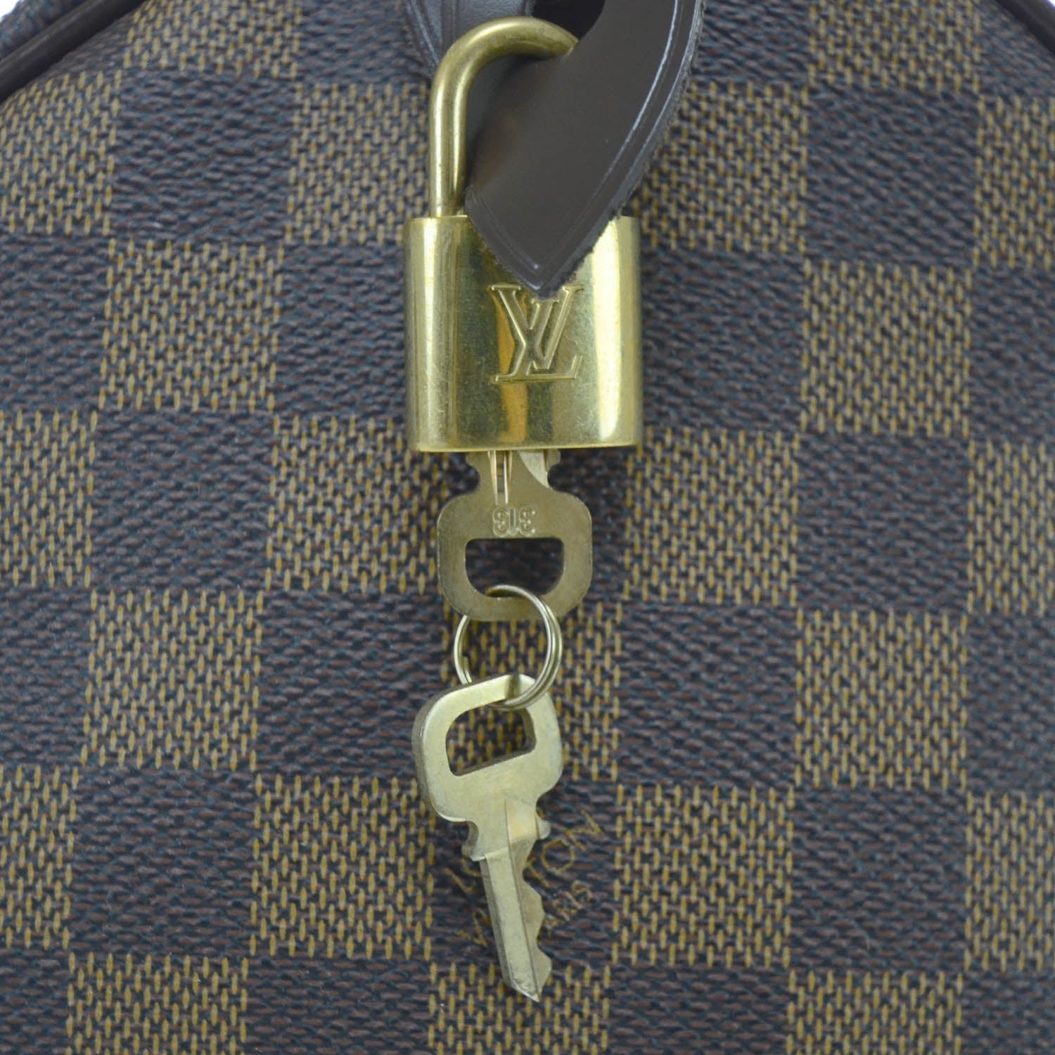 Louis Vuitton Damier Ebene Speedy 30 9 of 12