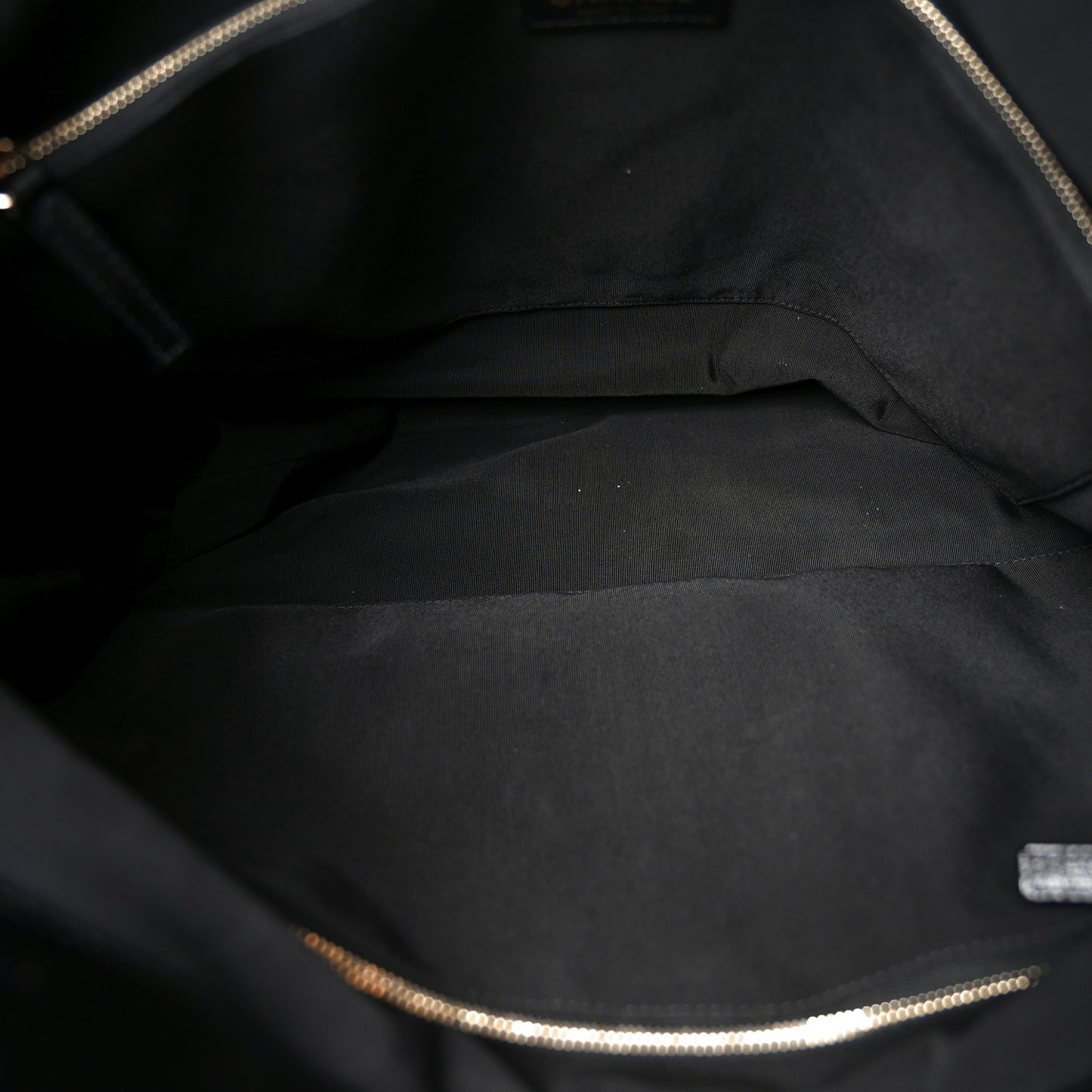 Aged Calfskin Quilted Large 31 Shopping Bag Beige Black