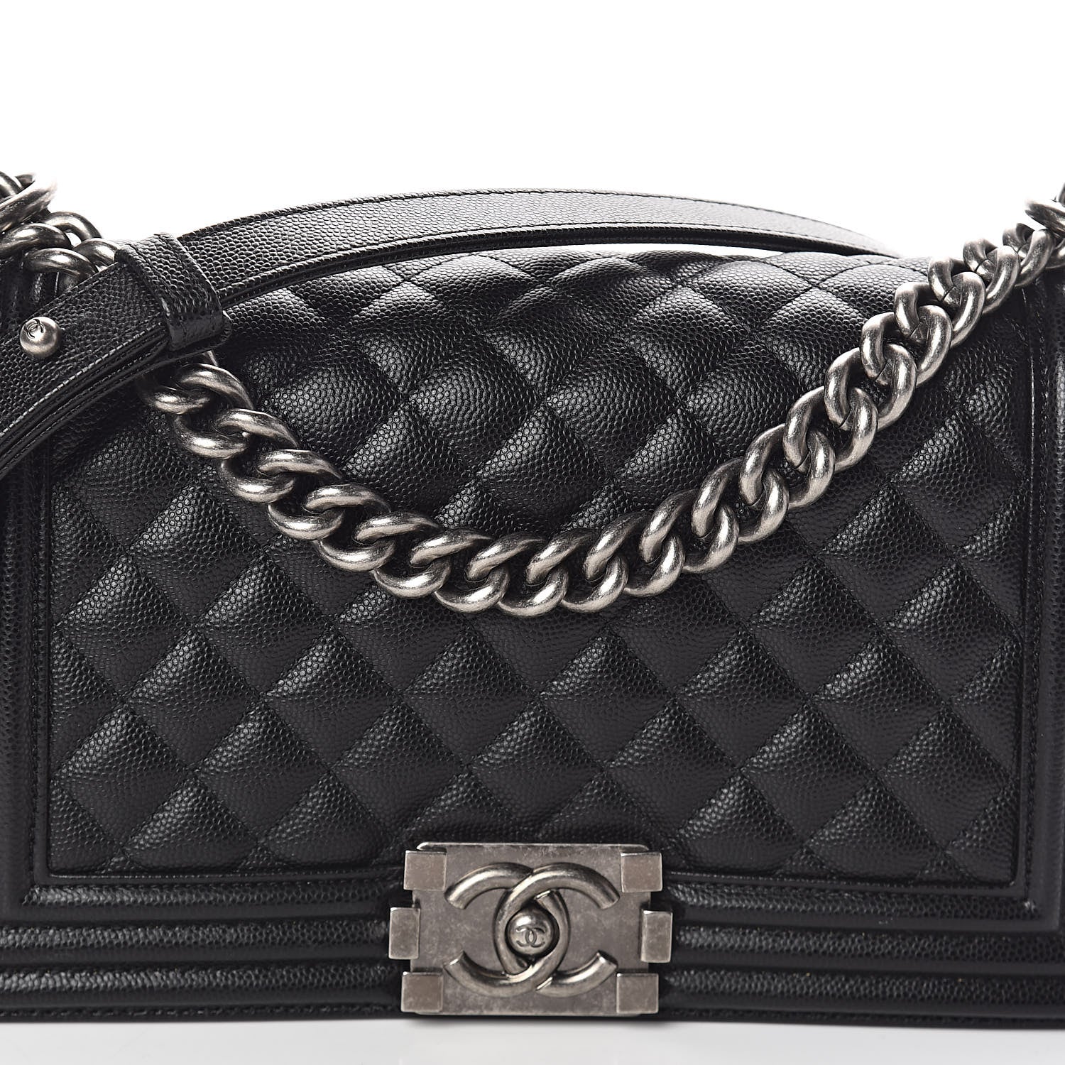 Chanel Caviar Quilted Medium Boy Flap Black 8 of 11