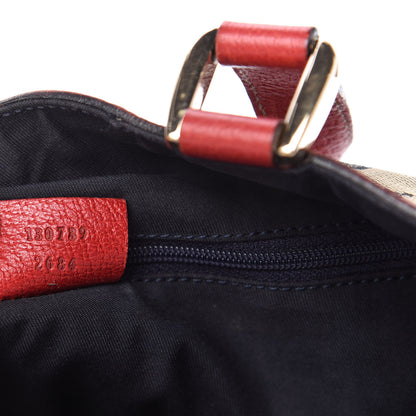 Gucci Monogram Small Abbey Tote Navy Red 9 of 10