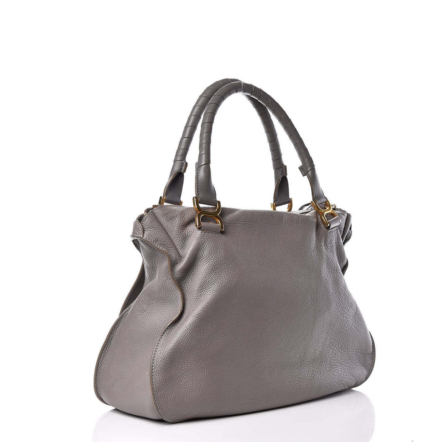 Calfskin Large Marcie Satchel Cashmere Grey