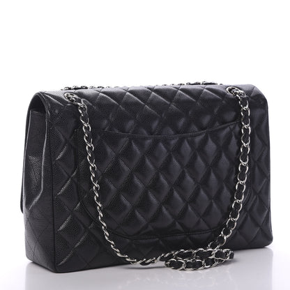 Chanel Caviar Quilted Maxi Single Flap Black 2 of 12