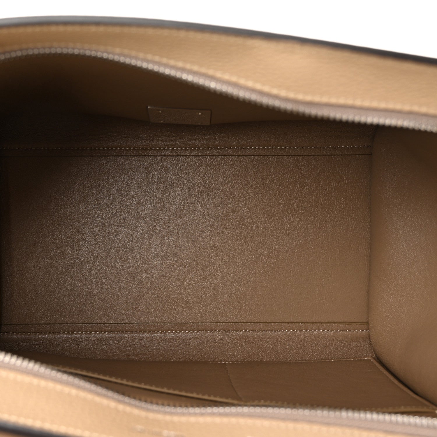 Celine Drummed Calfskin Suede Small Trapeze Dune 5 of 9
