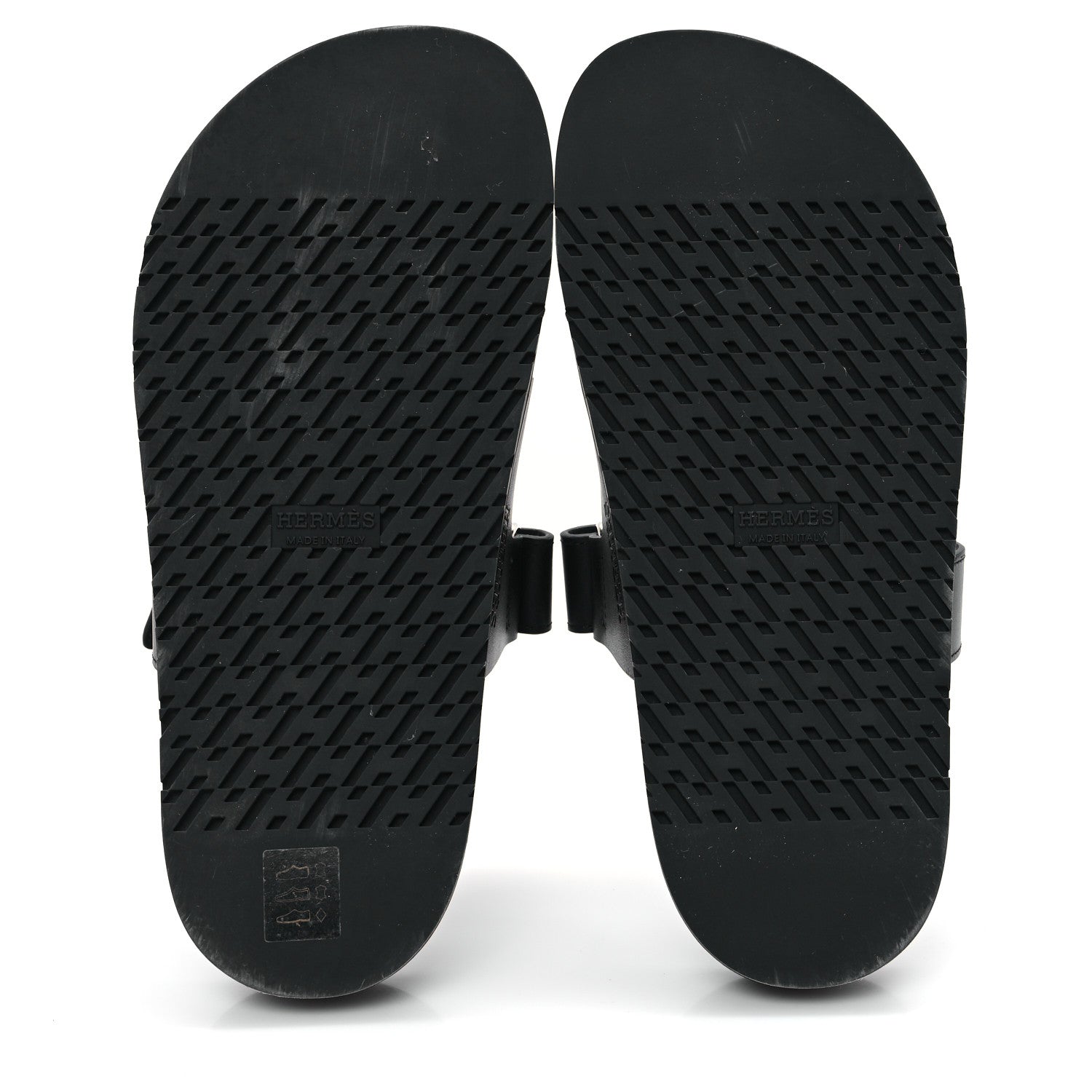 Hermes Calfskin Womens Chypre Sandals 38 Black 6 of 10