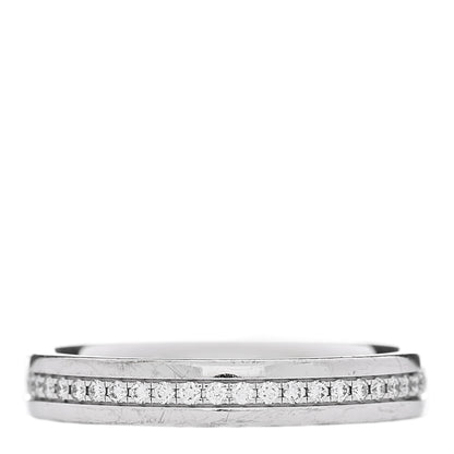 Tiffany 18K White Gold Diamond .24ctw 3mm Eternity Band Ring 49 5 1 of 5
