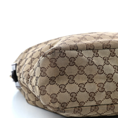 Gucci Monogram Medium Horsebit Chain Hobo Dark Brown 5 of 10