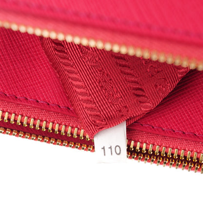 Prada Saffiano Large Galleria Double Zip Tote Fuxia 9 of 9