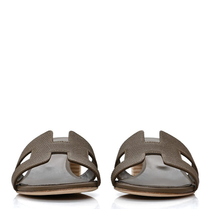 Hermes Epsom Oasis Sandals 37 Etoupe 2 of 9