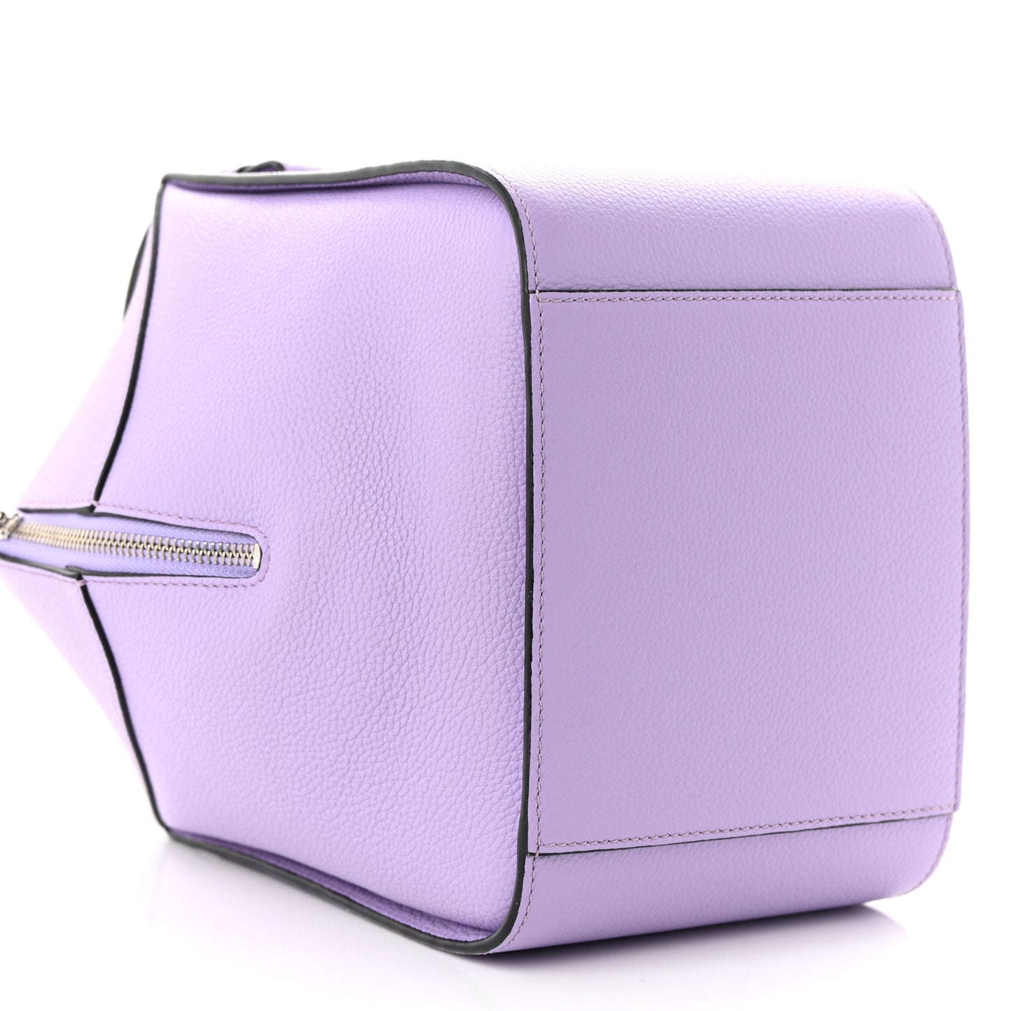 Soft Grained Calfskin Compact Hammock Shoulder Bag Purple