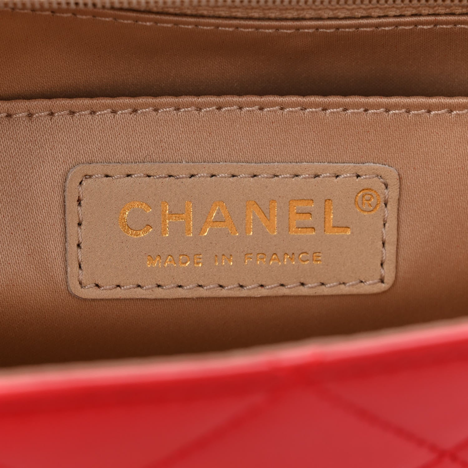 Chanel Lambskin Quilted Large Golden Class Flap Red 6 of 10