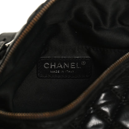 Chanel Lambskin Quilted Banane Waist Bag Fanny Pack Black 6 of 13