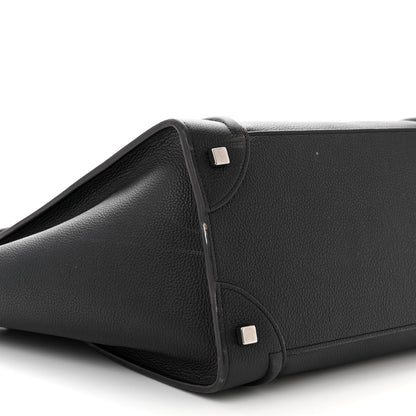 Celine Drummed Calfskin Mini Luggage Black 10 of 14