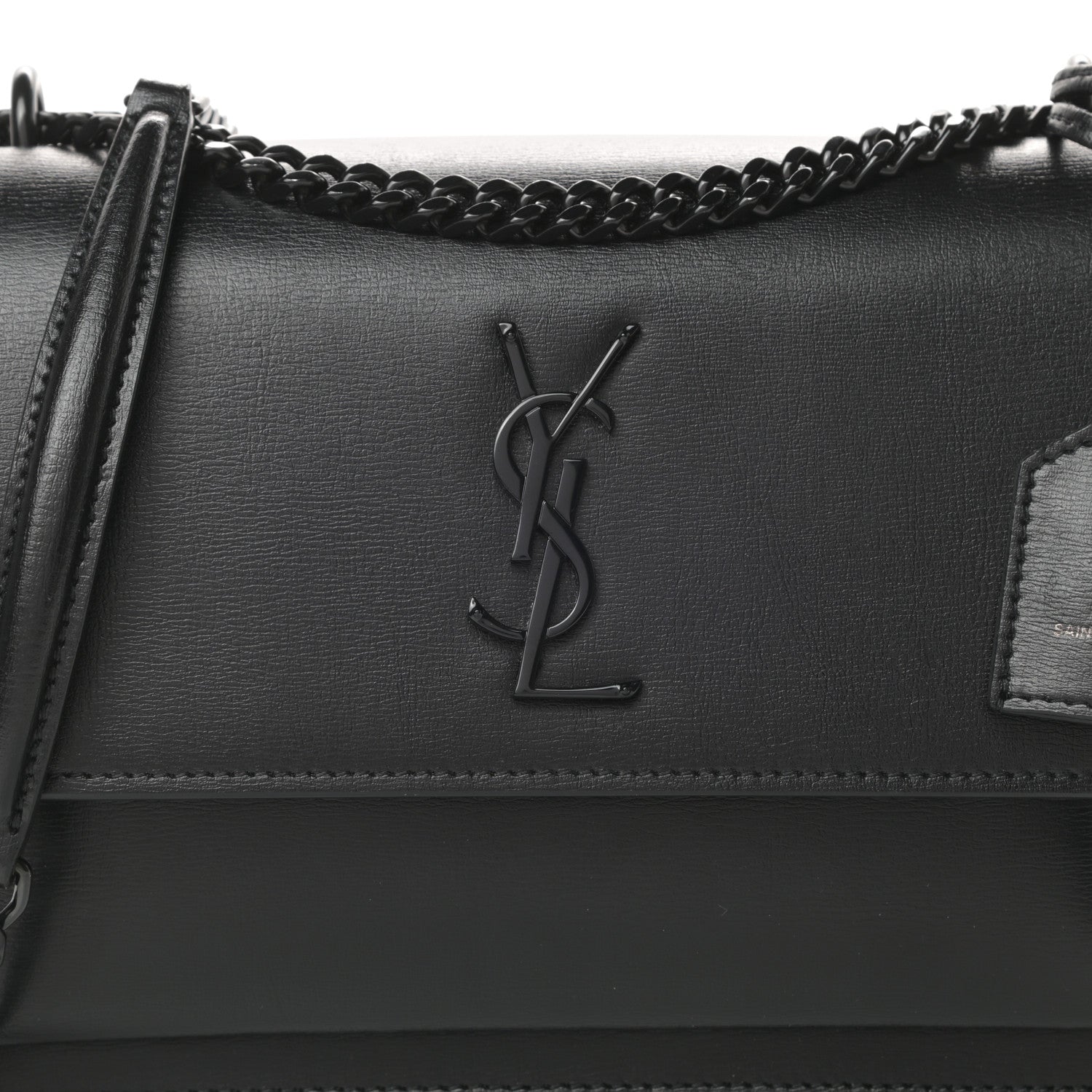 Saint Laurent Calfskin Medium Monogram Sunset Black 12 of 13