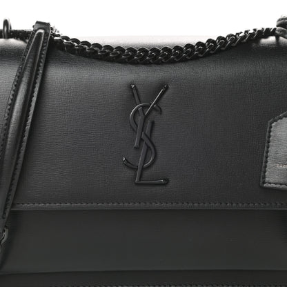 Saint Laurent Calfskin Medium Monogram Sunset Black 12 of 13