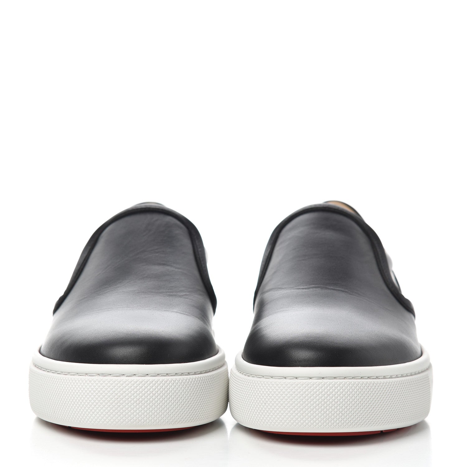 Christian Louboutin Calfskin Womens Masteral Platform Slip On Sneakers 38 Black 2 of 14