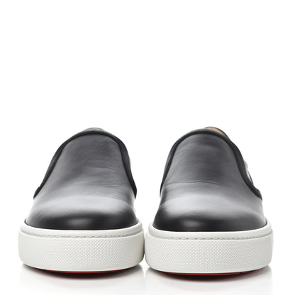Christian Louboutin Calfskin Womens Masteral Platform Slip On Sneakers 38 Black 2 of 14