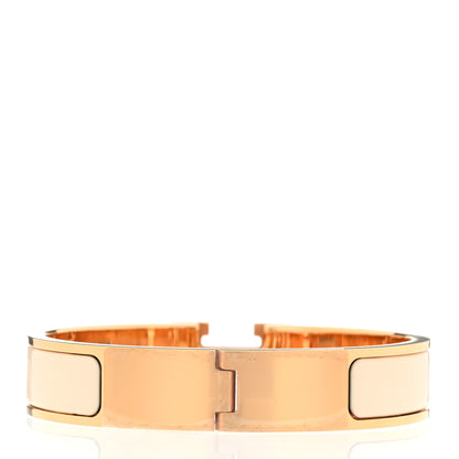 Hermes Enamel Narrow Clic Clac H Bracelet PM Creme 4 of 5