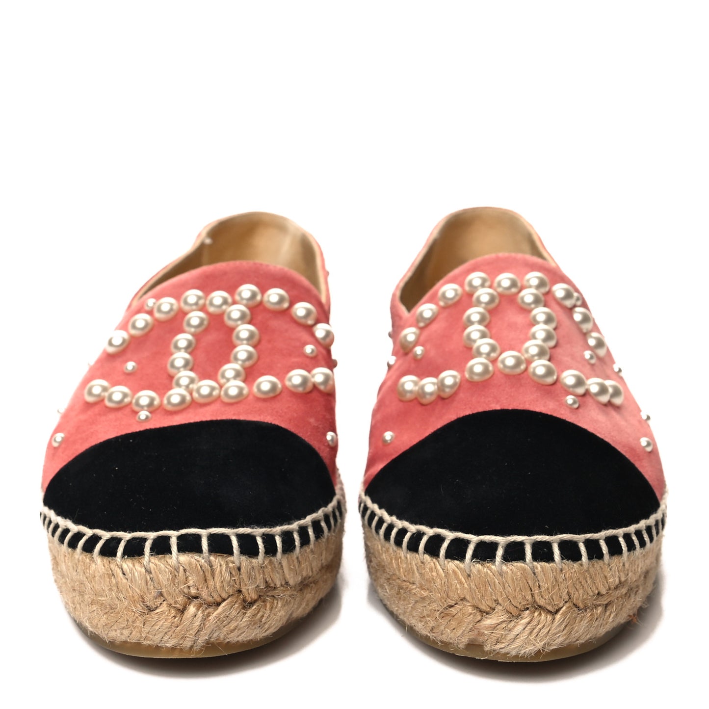 Suede Pearl CC Espadrilles 36 Pink Black