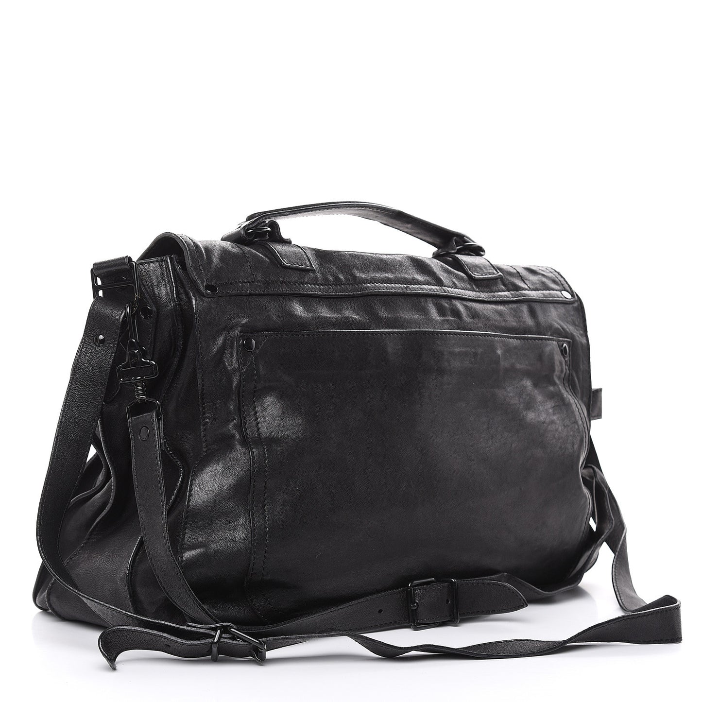 Lambskin PS1 Large Satchel Black